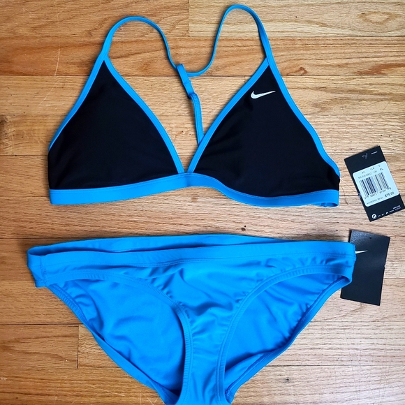 Nike Other - Nike Bikini 2 peice Size XL Blue and Black NWT